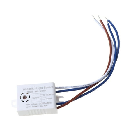 

SPHET 220V Voice Control Light Sensor Intelligent Auto On Off Lamp Switch 1-40W Smart Detector Time Delay Energy Saving Switch