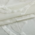 thumbnail image 6 of VOGOL White Sheer Curtains, Floral Jacquard Voile Sheer for Bedroom & Living Room, Rod Pocket, 52x63 Inches, 6 of 7