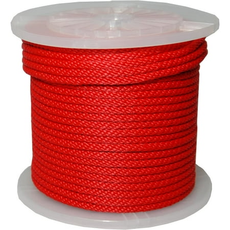 

T.W Evans Cordage Co. 98330 3/8-Inch by 500-Feet Solid Braid Propylene Multifilament Derby Rope Red
