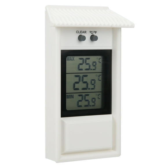Thermomètre Extérieur, Thermomètre Numérique Extérieur Jardin Thermomètre Étanche Thermomètre Jauge de Température Design Épuré