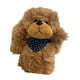 thumbnail image 2 of Funda de cabeza de conductor de perro de peluche, adorable, universal, regalo para golfistas, novedoso, antiarañazos Café, 2 of 9