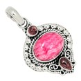 thumbnail image 1 of Rhodochrosite & Garnet 925 Sterling Silver Pendant Jewelry ALLP-11608, 1 of 1