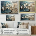 thumbnail image 4 of Designart "Golden Branches Blue and White Orchid Tree III" Landscapes Framed Wall Art Decor - Country Gold Tree Entryway Framed Wall Art, 4 of 6