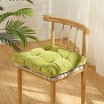 thumbnail image 5 of Nvzi Soft Patio Outdoor Corduroy Chair Pad with Ties Home Decor Indoor Dining Chairs Cushion 18"×18"×3.6" Green 1Pc, 5 of 5