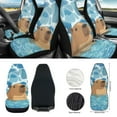 thumbnail image 2 of Yuyamidu Capybara Car Seat Cover Set of 12 Cute Auto Bucket Seat Covers Steering Wheel Cover Seat Belt Pad Armrest Cover Garbage Bin Air Vent Pocket Rearview Mirror Cover Coasters Keychain, Blue, 2 of 7