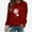 Wine Red, variant on Up To 50% Off Crewneck Sweatshirts Women Women's Dandelion Print Casual Fashion Sweatshirt Top