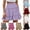 #409 Purple, variant on Pleated Mini Lace Up Skirt for Women High Waist Flowy Ruffle Layered Flared Teen Spring Summer Short A Line Jacquard Hollow Out Skirts Black,M