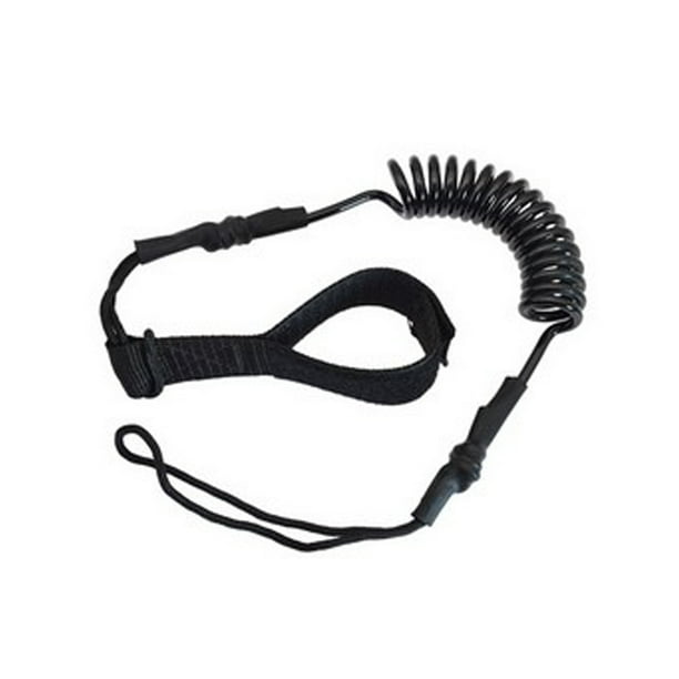 Palas de kayak Sujetador de cuerda de seguridad Elástico TPU Tablero antipérdida Correa flexible Accesorios de navegación al aire libre para barco Barco Canoa Negro kenally OD002636-01B