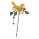 thumbnail image 4 of Estaca de metal para jardín con forma de pájaro, campanilla de viento, figura decorativa de primavera con forma de pájaro de flor de hierro. Amarillo, 4 of 9
