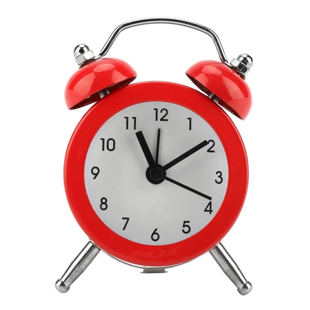 Reloj despertador portátil para estudiantes, mini reloj despertador portátil de 3 pulgadas con batería, mini reloj despertador digital con acabado de lujo