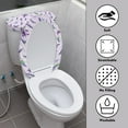 thumbnail image 3 of COEQINE Toilet Lid Cover and Toilet Tank Cover Fits Most Tanks & Lids, Elastic Bottom Easy Installation Breathable Toilet Cover 2 Piece Set, Butterfly Lavender Violet, 3 of 7