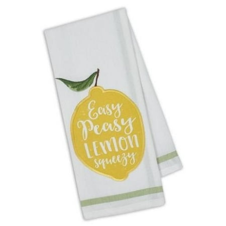Design Imports Kitchen Towel Lemon Squeezy Embellished Walmart Com Walmart Com