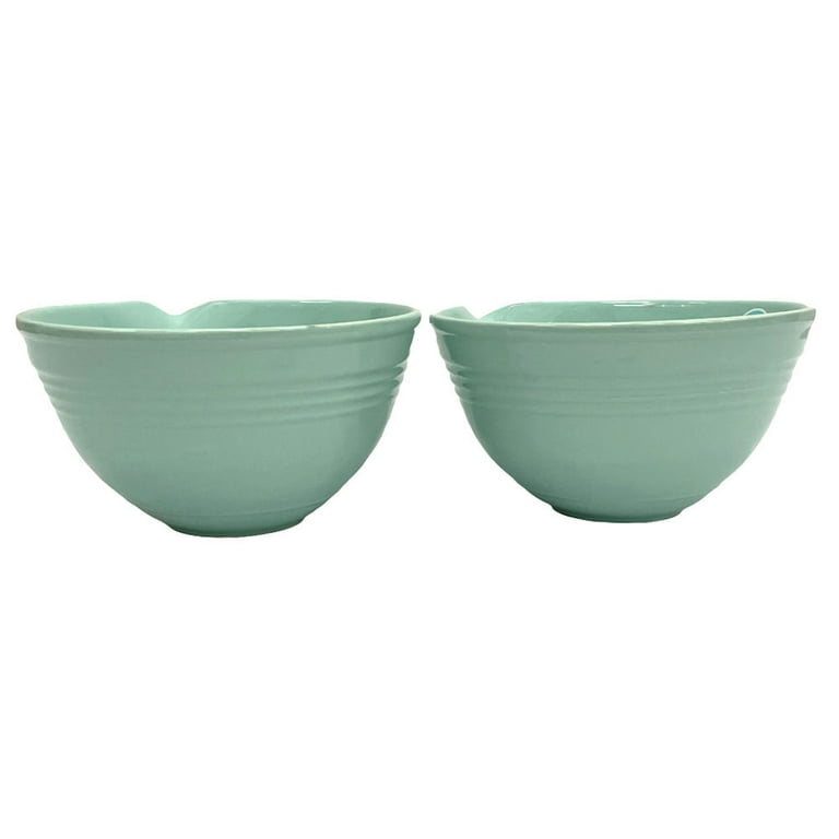 Martha Stewart Robindale 3.3 Quart Stoneware Mixing Bowls in Blue, Set of 2