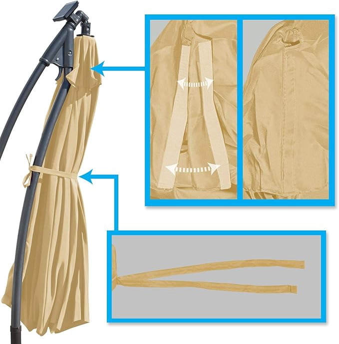 9ft Umbrella Top Cover Only Canopy 8rib Patio Replacement Canopy Outdoor (Canopy Only)