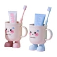 thumbnail image 5 of Born Cute Kids Toothbrush Cup Creative Cartoon Mouthwash Tumbler for Ages 3+ Durable Plastic Bathroom Rinse Cup with Handle, 5 of 8