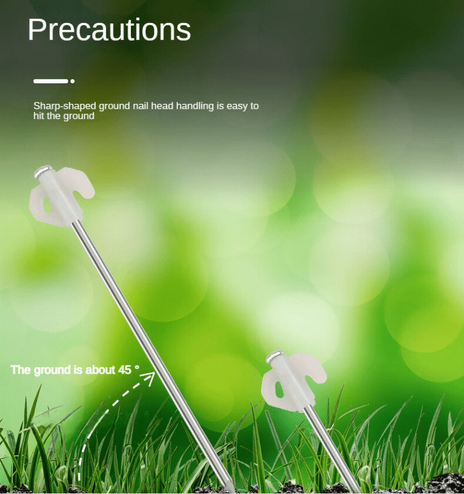 Vobzolite tent stakes heavy duty Glow In The Dark Tent Stakes Pegs (8.27in+8Pcs）