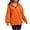 Orange, variant on Sweatshirt For Women Plus Size Casual Long Sleeve Collared Shirt Lightweight Half-Zip Solid Color Loose Pullover Tops for Outdoor Hiking Sport Womens Clothes