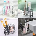thumbnail image 5 of Rongsi 304 Stainless Steel Bathroom Toothbrush Holder Toothpaste Holder Stand Bathroom Accessories Organizer (Silver), 5 of 8