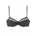 thumbnail image 5 of LASCANA Women's Dotted Underwire Bikini Swimsuit Top Bra Sizing Ruching, 5 of 6