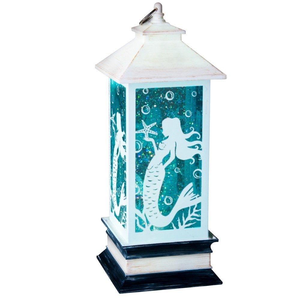 Sparkling Mermaid Lantern Resin Tabletop Desk Accent