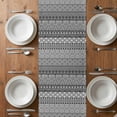 thumbnail image 6 of Grey Black Boho Table Runner - 108 Inch Long, Kitchen Dining Table Runner Dresser Scarves, Vintage Ethnic Tribe Abstract Art Farmhouse Decor for Coffee Tables Wedding Party Banquet, 6 of 8