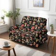 thumbnail image 4 of Xoenoiee Mushroom Butterfly Flower Print Recliner Sofa Covers, 6-Piece Stretch Recliner Couch Cover Soft Jacquard Reclining Slipcover Furniture Protector with Elastic Bottom for Kid, Pets, 4 of 6