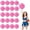 Pink+Pink, variant on Cheerleading Poms 20 Pcs Four Finger Handle Handheld Pompoms for Sports Team Cheer Spirit Games Dance Party Adults