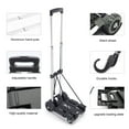 thumbnail image 3 of ZHJINGYU Folding Hand Truck 4-Wheel Aluminum Utility Cart, Black, 3 of 6