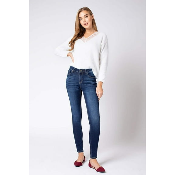 Kancan - Women's Mid Rise Super Skinny Jeans - (29.5" Inseam) - KC7085