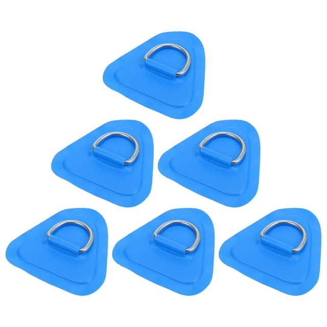 Unique Bargains 6 Pcs Patch Anneau D PVC Acier Inoxydable Forme Triangle Anneau D Vert pour Kayak Canot Pont