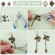 thumbnail image 5 of 80Pcs Alloy Tibetan Style Charms Pendants 20 Style Antique Bronze Dangle Charms Pendants Clock Leaf Owl Starfish Horse Pendants DIY for Earring Bracelet Necklace Keychain Jewelry Making, 5 of 5