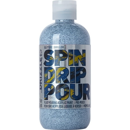 UPC: 0028995504136 | FolkArt Drizzle Glitter Pre-Mixed Fluid Pouring Acrylic Paint Cosmic Sky 9 fl oz
