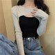 thumbnail image 1 of Knitted Autumn Women Sweater Slim Casual Long Sleeve Streetwear Cropped Sweater Bare Midriff Jogging Top Fashion Pullover zhangmengya LED, 1 of 2