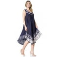 thumbnail image 4 of Sakkas Alexis Embroidered Long Sleeveless Floral Caftan Dress / Cover Up - Black - One Size, 4 of 5