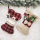 thumbnail image 4 of Gibobby Calcetines navideños Bolsa de calcetines navideños y calcetines colgantes navideños para decoración de fiestas y conjunto rojo de dibujos animados navideños(C), 4 of 5