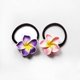 thumbnail image 2 of Anillo para el cabello con forma de flor de huevo, material de cerámica blanda, cuerda para el cabello con flores, banda de goma negra, tocado, lazo para el cabello con flores, joyería, 2 of 5