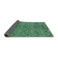 thumbnail image 2 of Ahgly Company Indoor Round Abstract Turquoise Blue Modern Area Rugs, 4' Round, 2 of 4