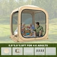 thumbnail image 6 of FICISOG Sports Tent Pop up Weather Pod Outdoor Screen House Pod Tent Shelter for up to 6 People, 71in Large Instant Weatherproof Pop up Tent with Clear View for Camping, 6 of 9