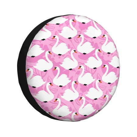 Gaeub Beautiful Swans 14-17in Tire Cover Spare Tire Cover for Camper Caravan Trailer Car Truck SUV Jeep-16 inch