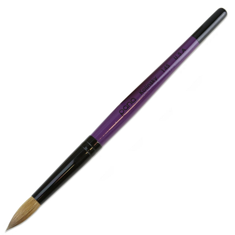 New Arrival Size #14/16/18/20 Kolinsky Professional Painting Nail Acrylic  Brush Purple Handle Acrylic Pincel Liquid Powder Pen - AliExpress