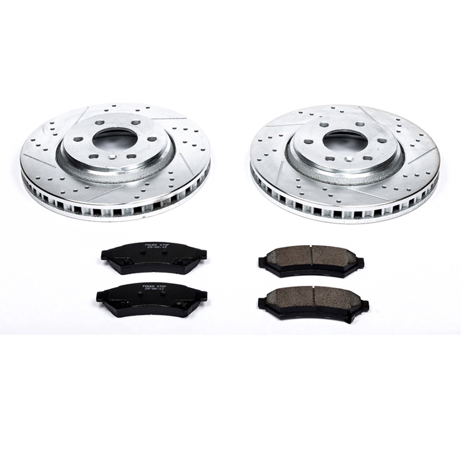 PowerStop Front Z23 Evolution Sport Carbon-Fiber Ceramic Brake Pad and Drilled & Slotted Rotor Kit Fits: BUICK CHEVROLET PONTIAC SATURN Select Models K4602