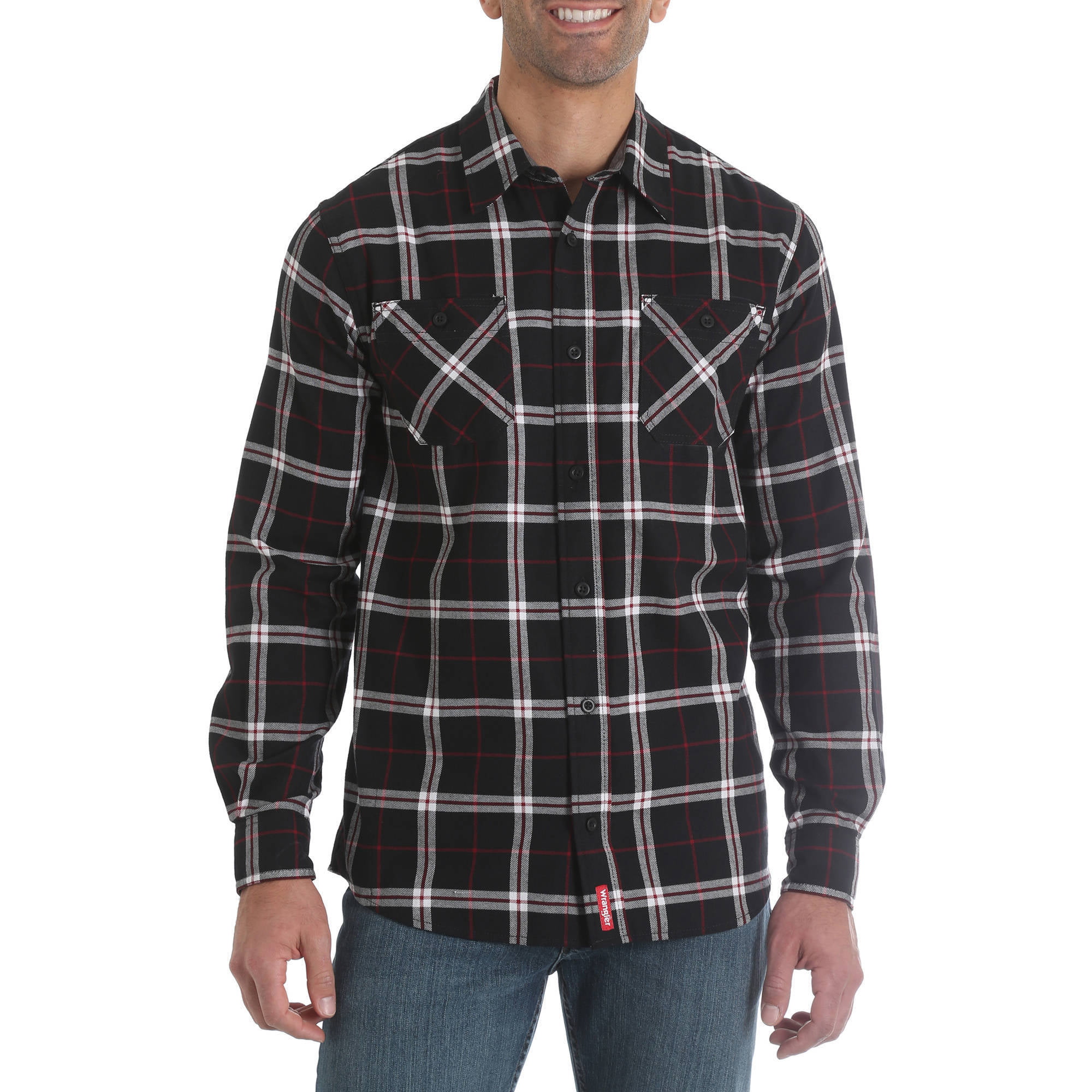 Men's Long Sleeve Wicking Flannel Shirt - Walmart.com