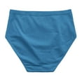 thumbnail image 4 of LYEAA 100% Cotton Underwear for Women Brief High Waisted Soft Cool Breathable Comfort Solid Daily Panties Full Fashionable Underpants Blue 2XL, 4 of 7