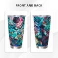 thumbnail image 3 of Cauagu Watercolor Mandala Pattern 20oz Tumbler,Stainless Steel Vacuum Insulated Tumbler with Lid Durable Insulated Coffee Mug Thermal Cup with Splash Proof Sliding Lid-Straw Three-piece Set, 3 of 8