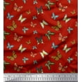 thumbnail image 1 of Soimoi Red Cotton Jersey Fabric Colorful Butterfly Print Fabric by the Yard 58 Inch Wide, 1 of 3