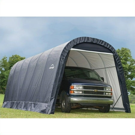 13' x 24' x10' Round Style Shelter, Gray