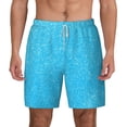 thumbnail image 3 of Uemuo Sky Blue Glitter Pattern Mens Swim Trunks Quick Dry Board Shorts with Mesh Lining, Stretch Beach Shorts Quick Dry No-Chafing Board Shorts-3X-Large, 3 of 9