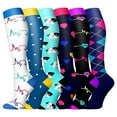 thumbnail image 1 of 6 Pack Copper Compression Socks for Women and Men Circulation-Best Support for Medical, Running, Nursing, Athletic, 1 of 9