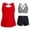 Red, variant on asdoklhq Summer Womens Bathing Suits Tankini Tops for Women Loose Fit Fashion Women's Solid Color with Chest Cushion and No Steel Support Loose Drawstring Split Swimsuit Blue M