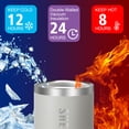 thumbnail image 2 of SHETINAR 30 oz Stainless Steel Coffee Tea Thermos Cup, Travel Water Bottle Handle 2-in-1 with Straw Lid, Double Wall Insulated, Perfect for Hot and Cold Cafe Drinks,Gray, 2 of 9